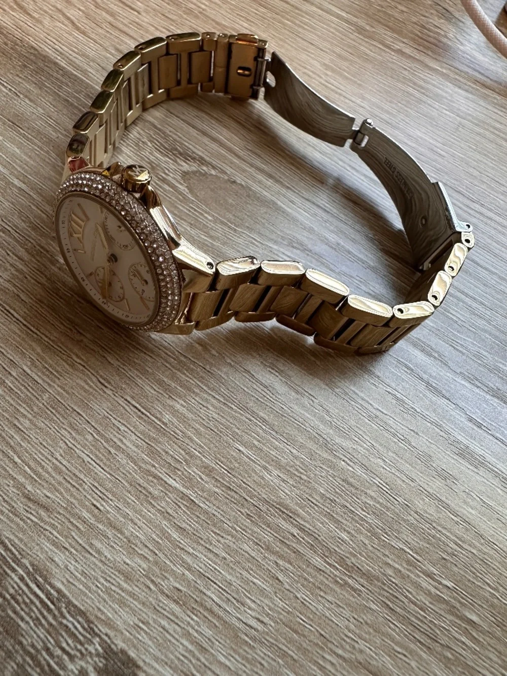 Michael Kors Mini Camille MK6844 Gold Crystal Pavé Watch 33mm